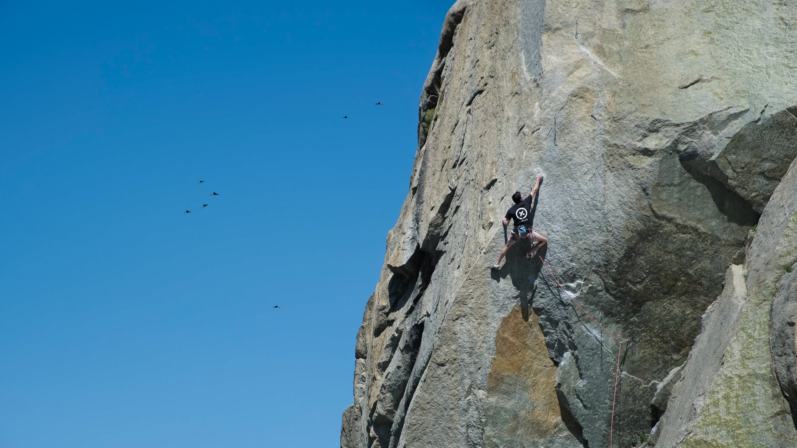 Outdoor rock climbing